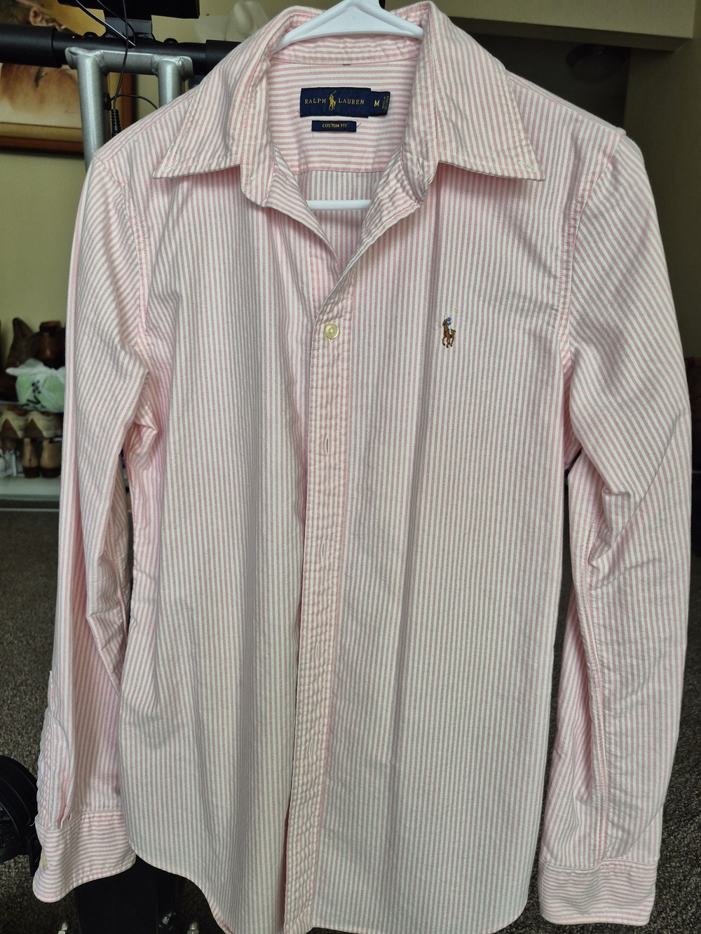 Ralph Lauren Pink & White Striped Dress Shirt